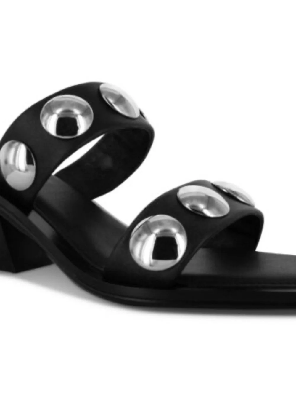 SENSO Black Leather Studded Sandals NWT